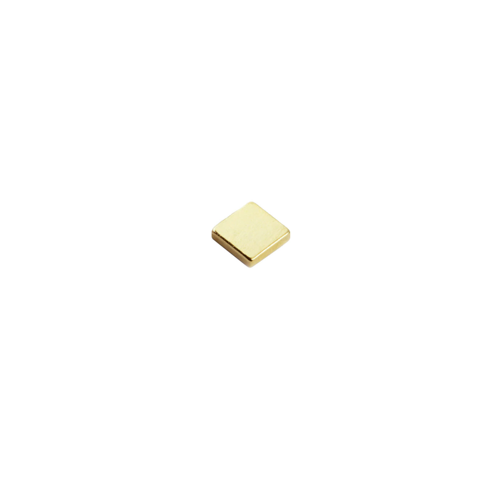 Supermagnet, Blokk 5x5x1 mm, Gull (neodymium)