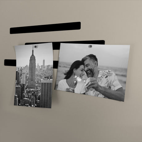 Metallplater "FLEX STRIP" 19 cm, svart (6-pakk)