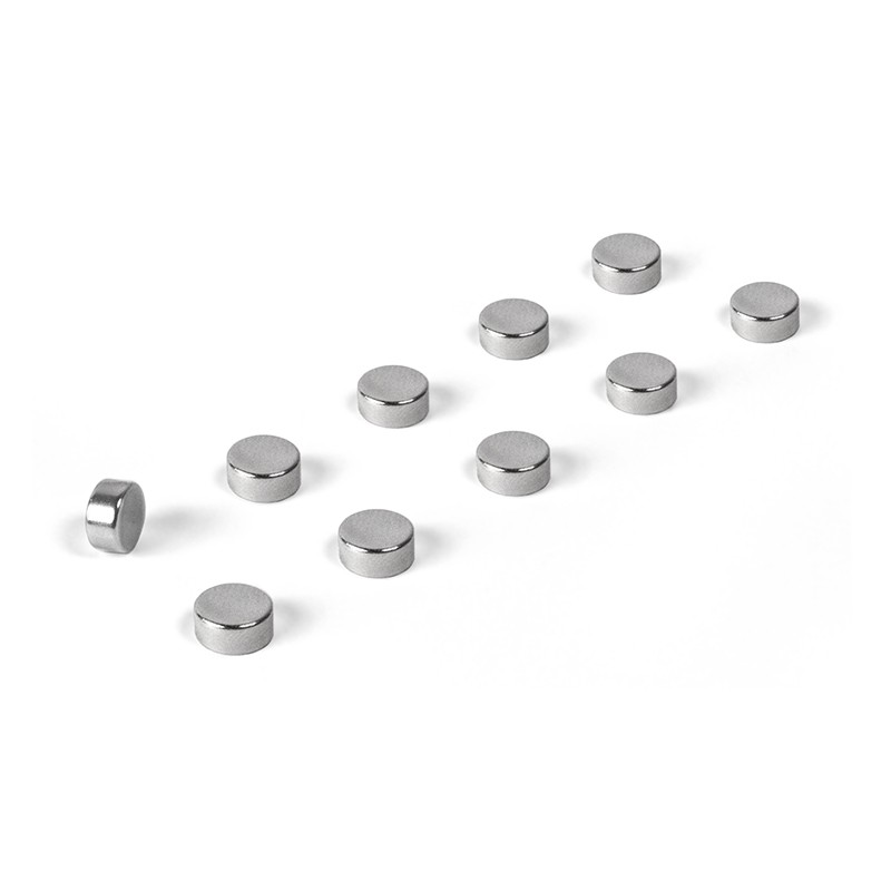 DISC kraftmagneter 6x3 mm., 10-pak sølv