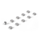 DISC kraftmagneter 6x3 mm., 10-pak sølv
