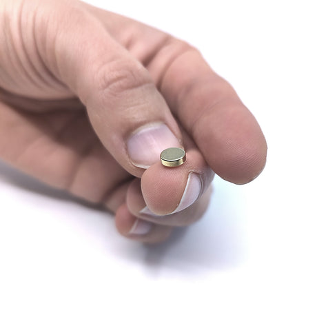 Supermagnet, Skive 6x2 mm, Gull (neodymium)