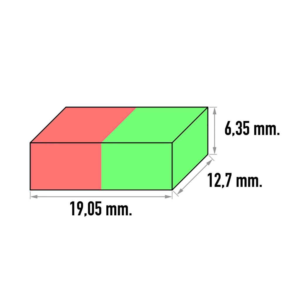 Supermagnet, Blokk 19x13x6 mm (spesiell)