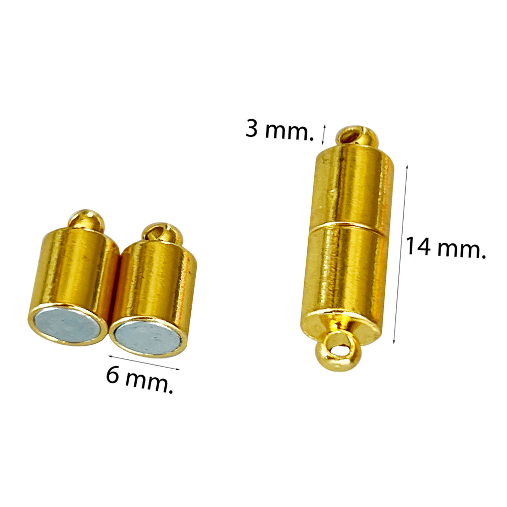 Magnetisk lås for smykker 20x6 mm., Gull (medium)