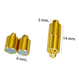 Magnetisk lås for smykker 20x6 mm., Gull (medium)