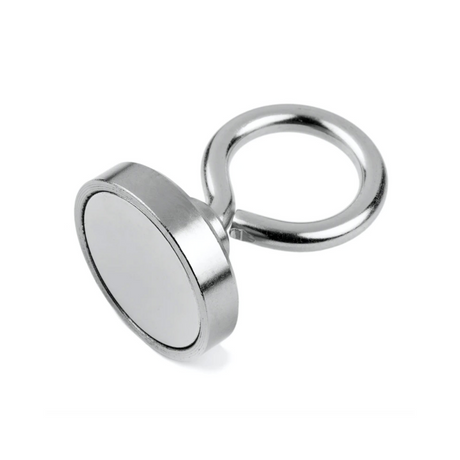 Magnet med øyekrok, Ø40 mm.