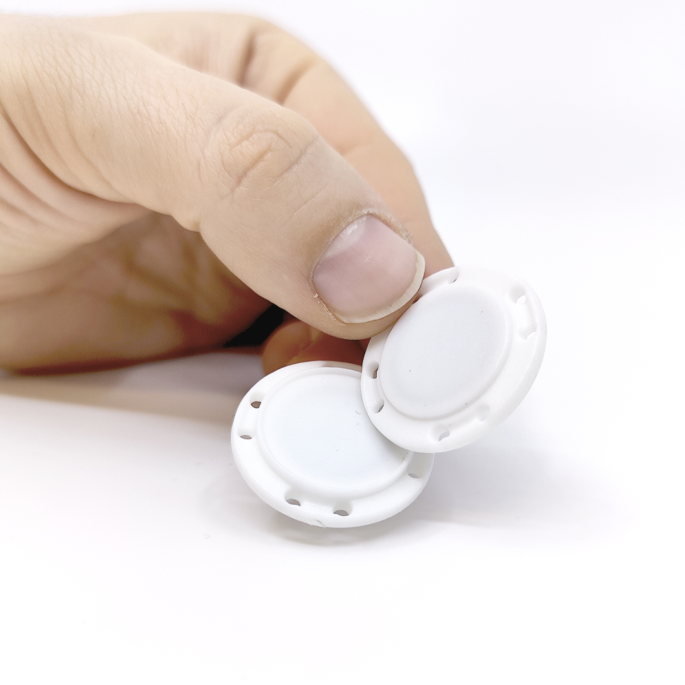 Magnetisk knapp rund Ø26 mm., hvit