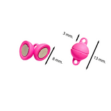 Magnetisk lås for smykker Ø8 mm, rosa (liten)