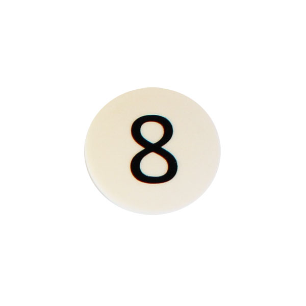 Sterk tall magnet, hvit Rund (8)