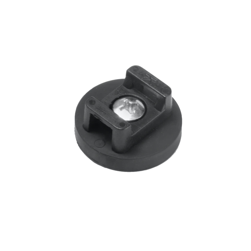 Gummi magnet Ø31 mm. - Svart kabelholder