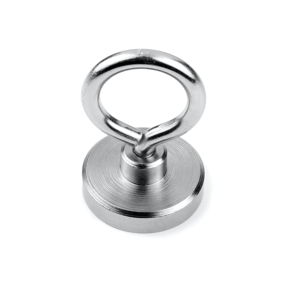 Potmagnet med øyekrok, Ø40 mm