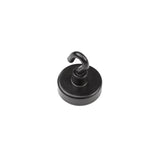 Potmagnet med krok, Svart Ø25 mm