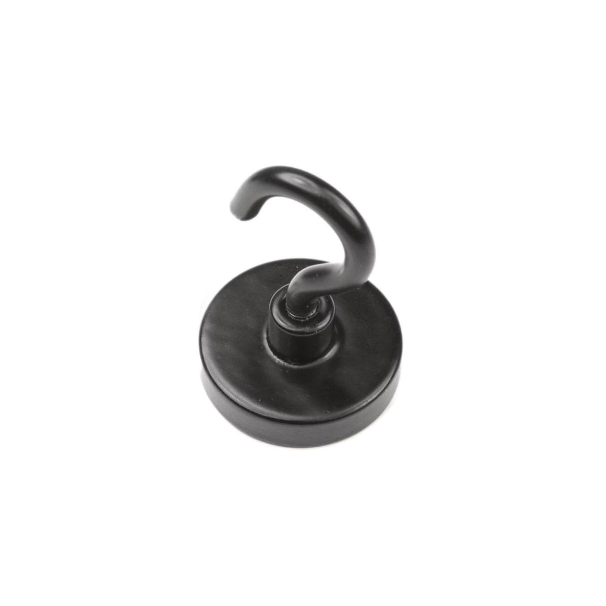 Potmagnet med krok, Svart Ø32 mm