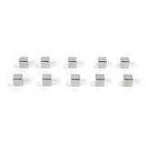 CUBE kraftmagneter 5x5x5 mm, 10-pak sølv