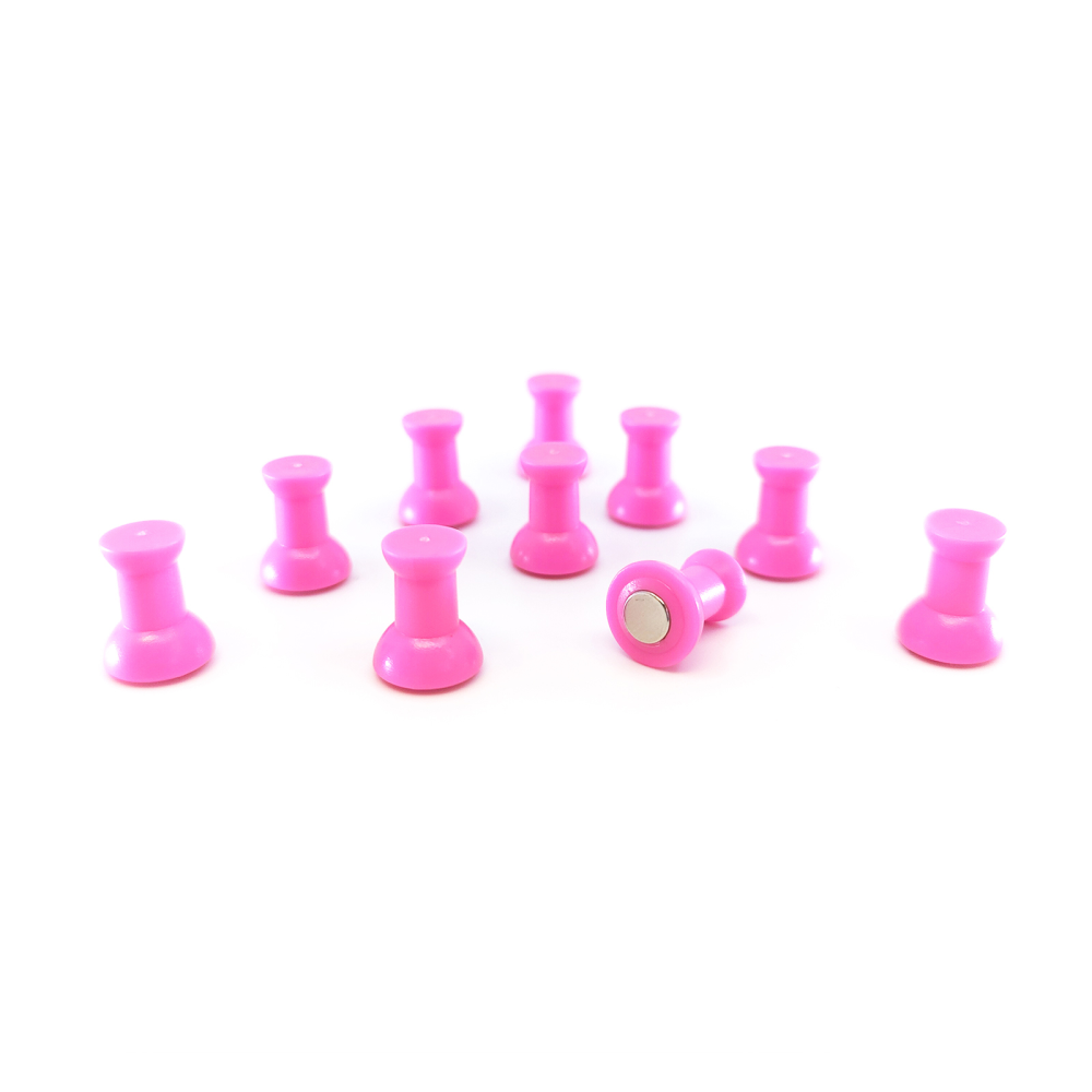 STIFT magneter, pink 10-pakk - kjøleskapsmagneter