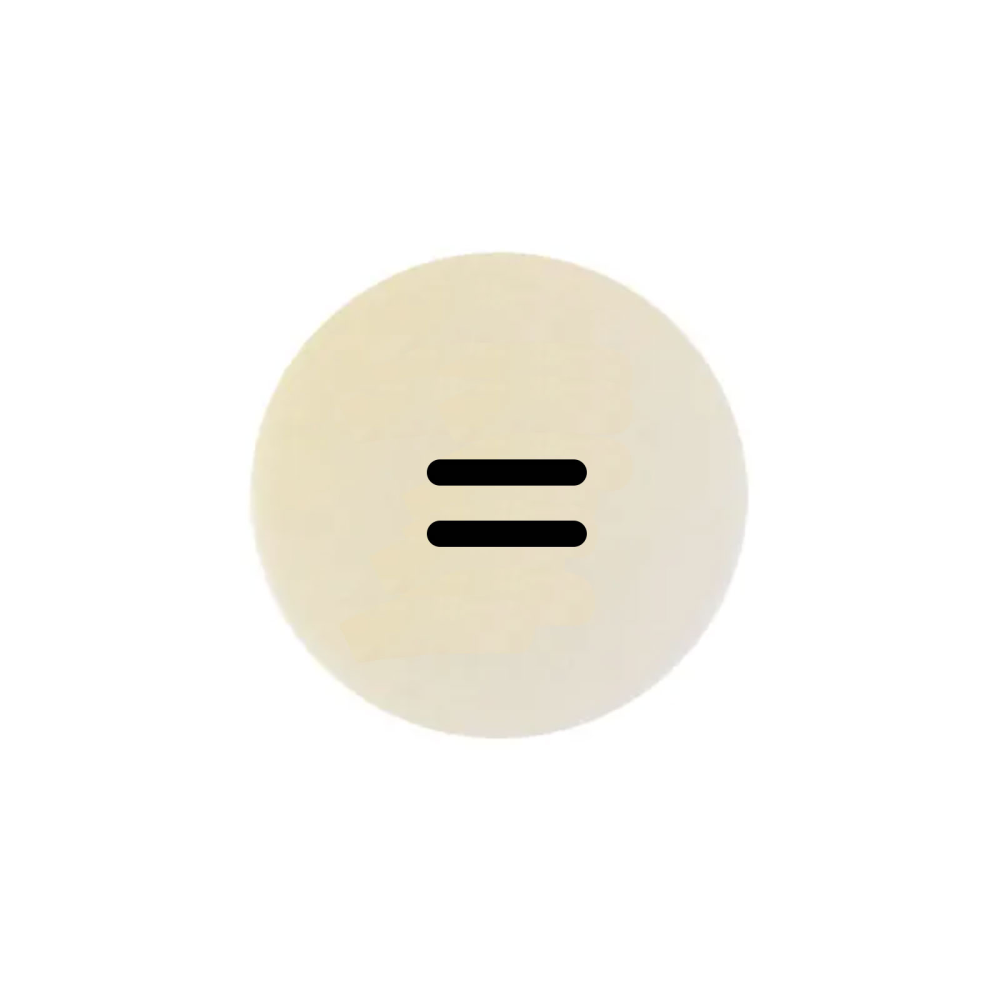 Sterk symbolmagnet, hvit rund (=)