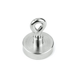 Magnet med øyekrok, Ø25 mm.