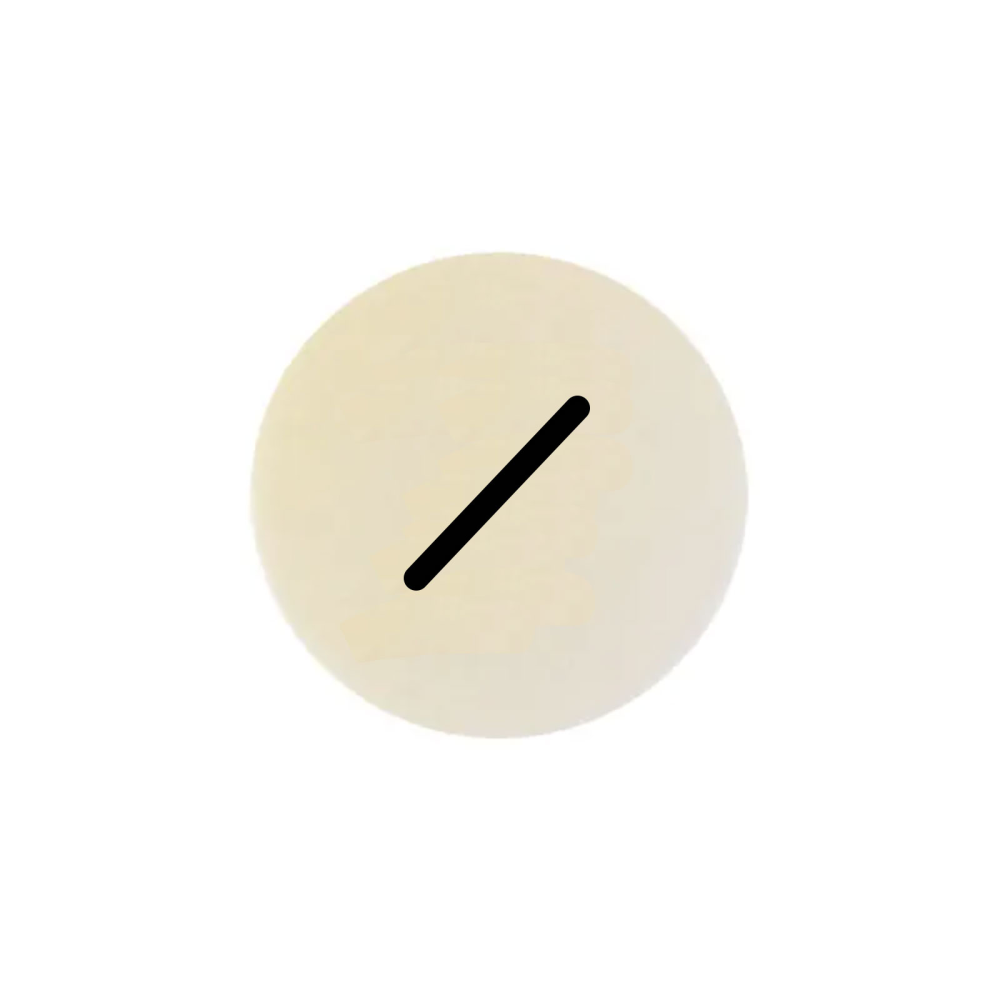 Sterk symbolmagnet, hvit rund (/)