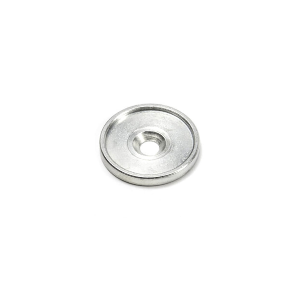 Countersunk metallplate 26x2 mm. m/kant