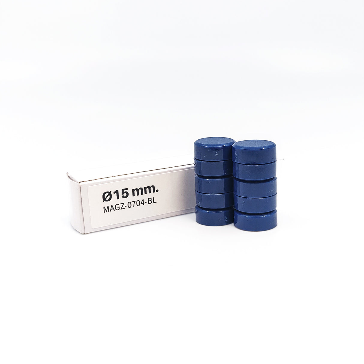 Magnordic Kontormagnet, Blå Ø15 mm (10-pakk)