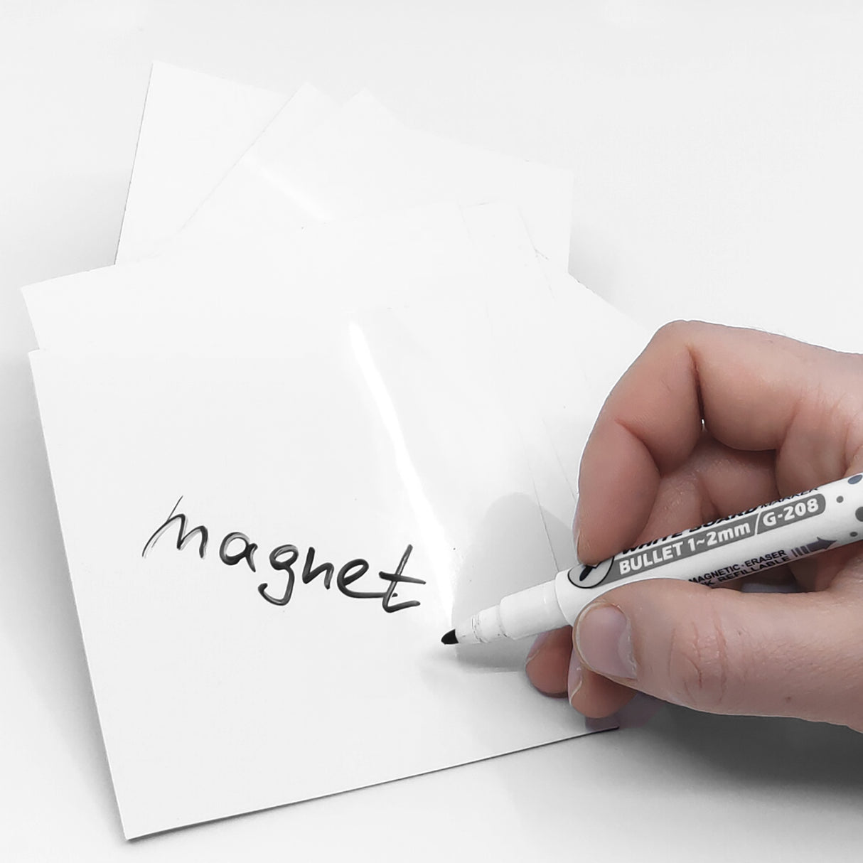 MagNotes 6-pakk 10x10 cm. - Hvit