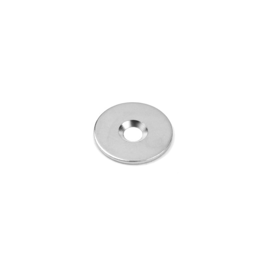 Countersunk metallplate Ø23 mm.