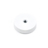 Gummi magnet (Hvit) m. innvendig gjenge, Ø31 mm.