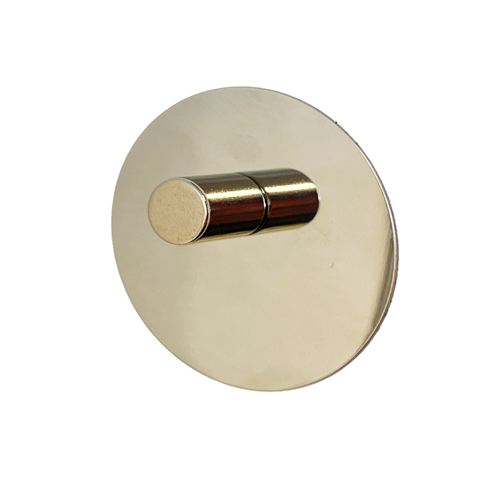Runde stålplater Ø45 mm. - 10-pakning (selvklebende)