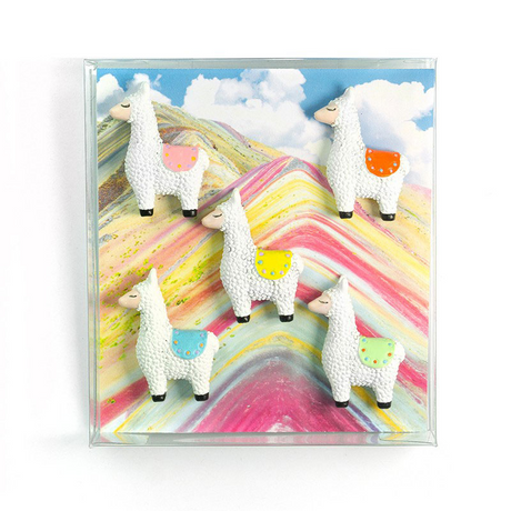 Lama magneter, 5-pakk - kjøleskapsmagneter