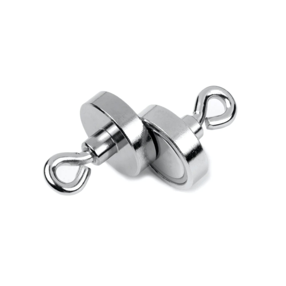 Magnet med øyekrok, Ø25 mm.