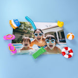 POOL PARTY magneter, 8-pakk - kjøleskapsmagneter
