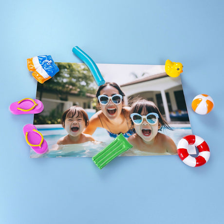 POOL PARTY magneter, 8-pakk - kjøleskapsmagneter