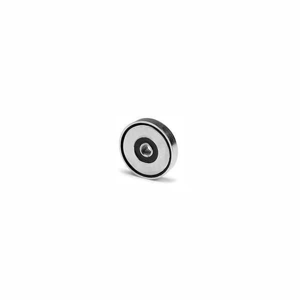Magnet m. innvendig gjenge, Ø16 mm.