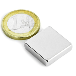 Supermagnet blokk 20x20x5 mm. (neodymium)