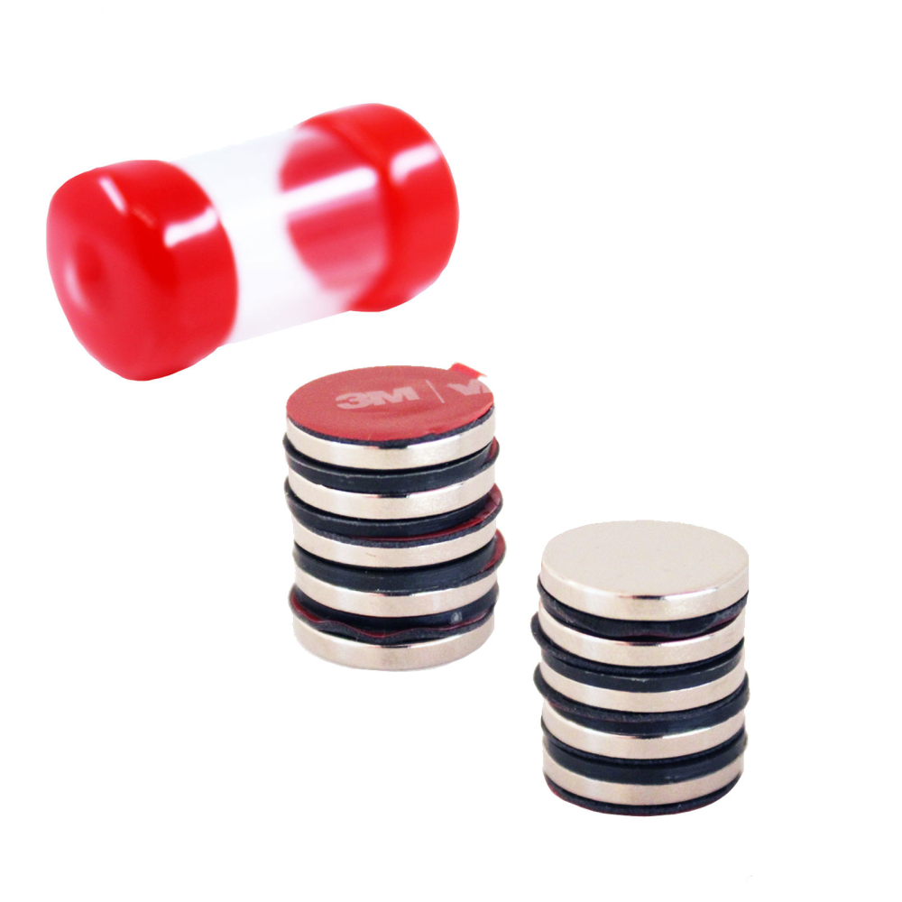 Supermagneter Selvklebende, 20x3 mm., 10-pakk