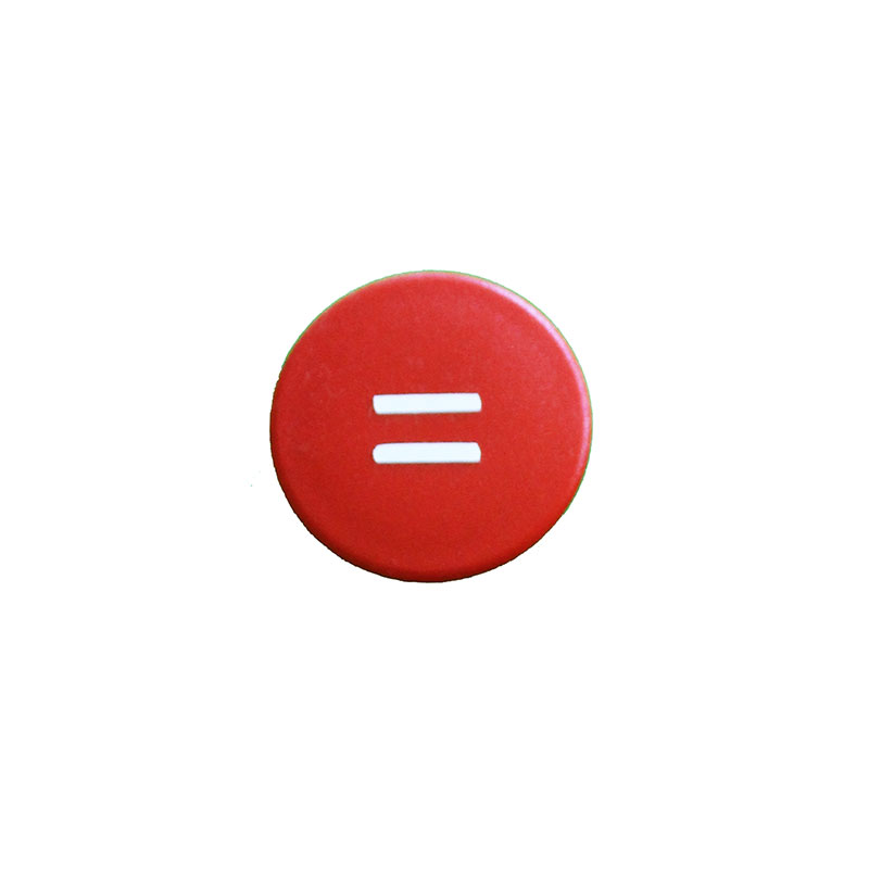Sterk symbolmagnet, rød rund (=)