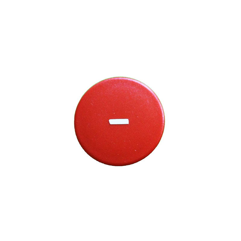 Sterk symbolmagnet, rød rund (-)