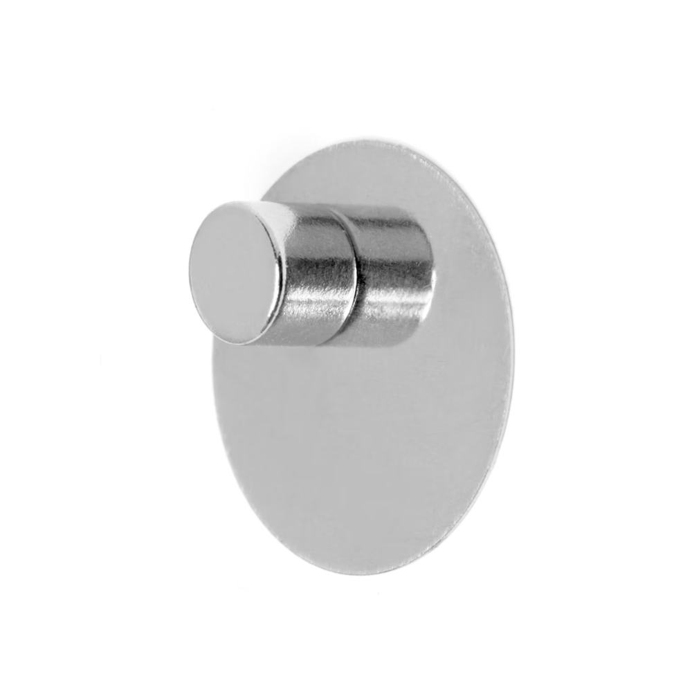 Runde stålplater Ø15 mm. - 10-pakning (selvklebende)