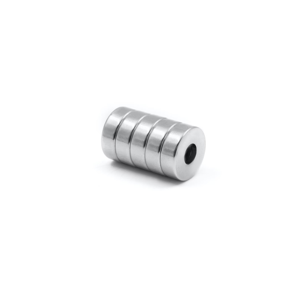 Countersunk supermagnet, 12x4 mm. (neodymium)