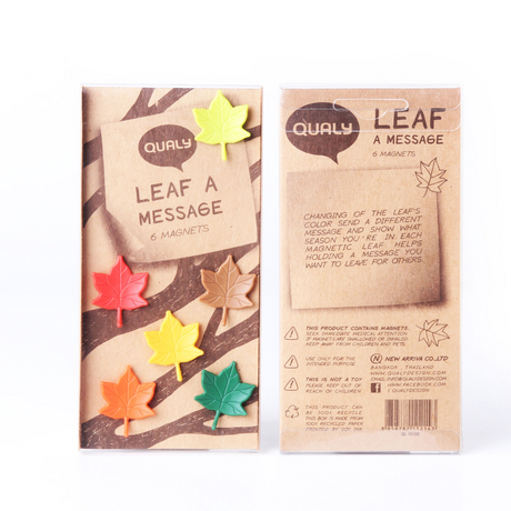 Leaf a Message blader, 6-pakning - kjøleskapsmagneter