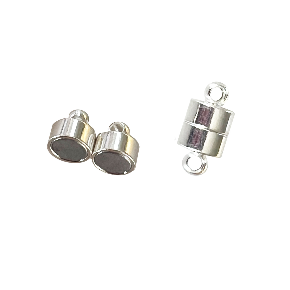 Magnetisk lås for smykker 12x6 mm., Sølv (liten)