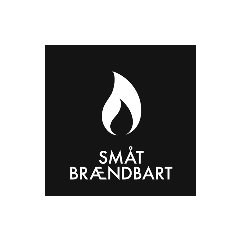 Avfallssortering "småbrennbart" - magnetskilt 30x30 cm