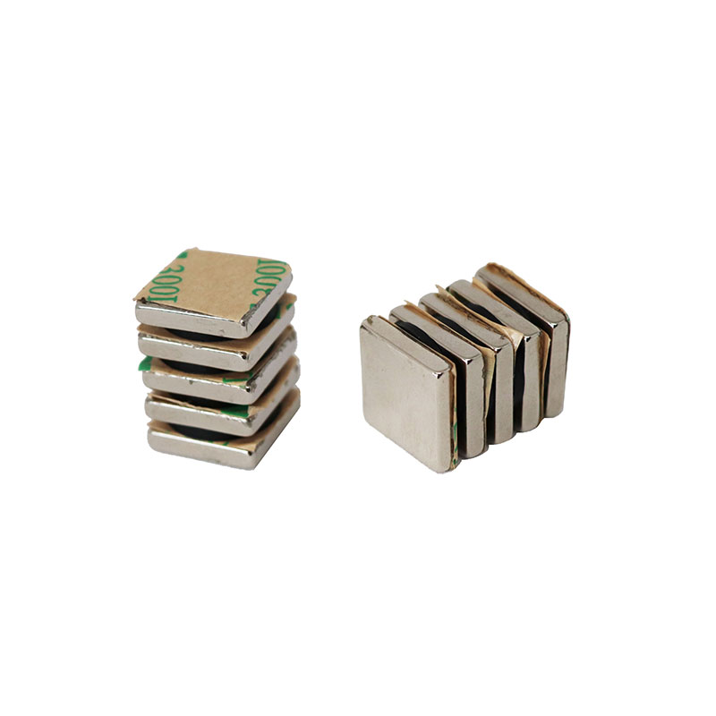 Supermagneter selvklebende, 15x15x3 mm, 10-pakk