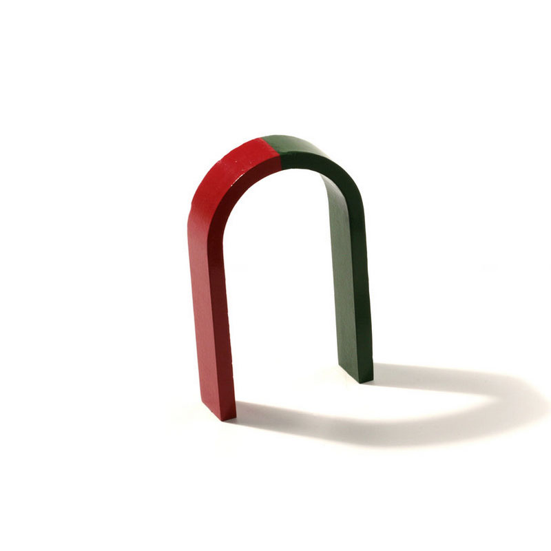 Hesteskomagnet 100x63 mm rød/grønn (stor)