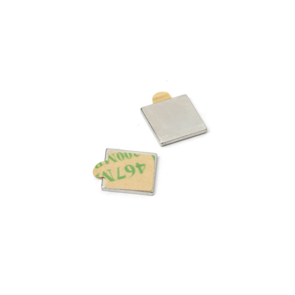 Supermagneter Selvklebende, 20x20x1 mm, 10-pakk